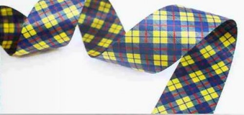 Satinband - Oxford - gelb blau - 38mm - Wunderpop - Lillestoff
